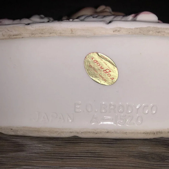 Vintage EO Brody Nursery Planter Pink Blue Big Eyes  Lamb Japan  Anthropomorphic - Picture 6 of 9